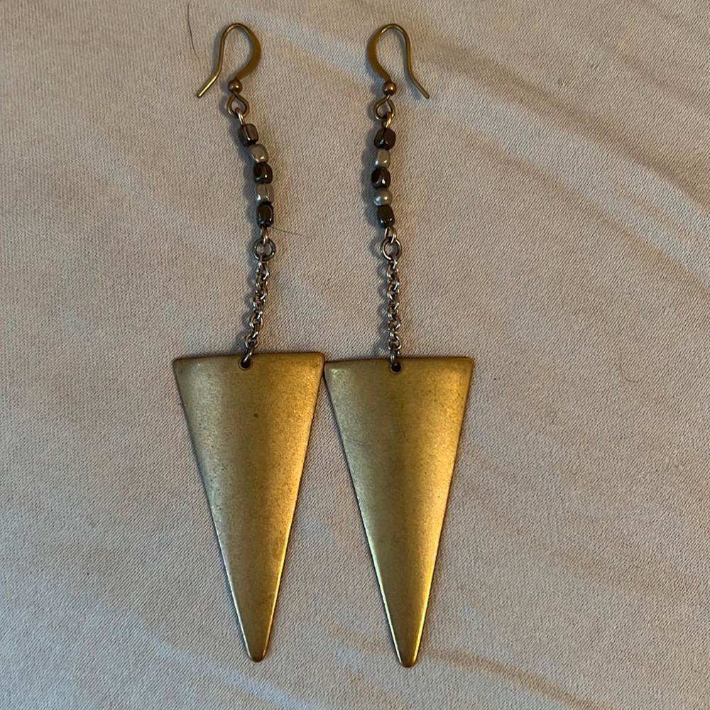 Dangly triangle earrings